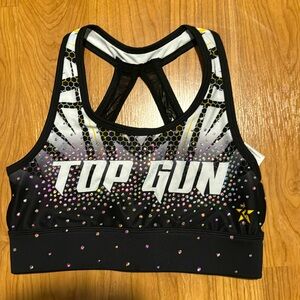 TopGun Allstars Cheerleading Rhinestone Sports Bra